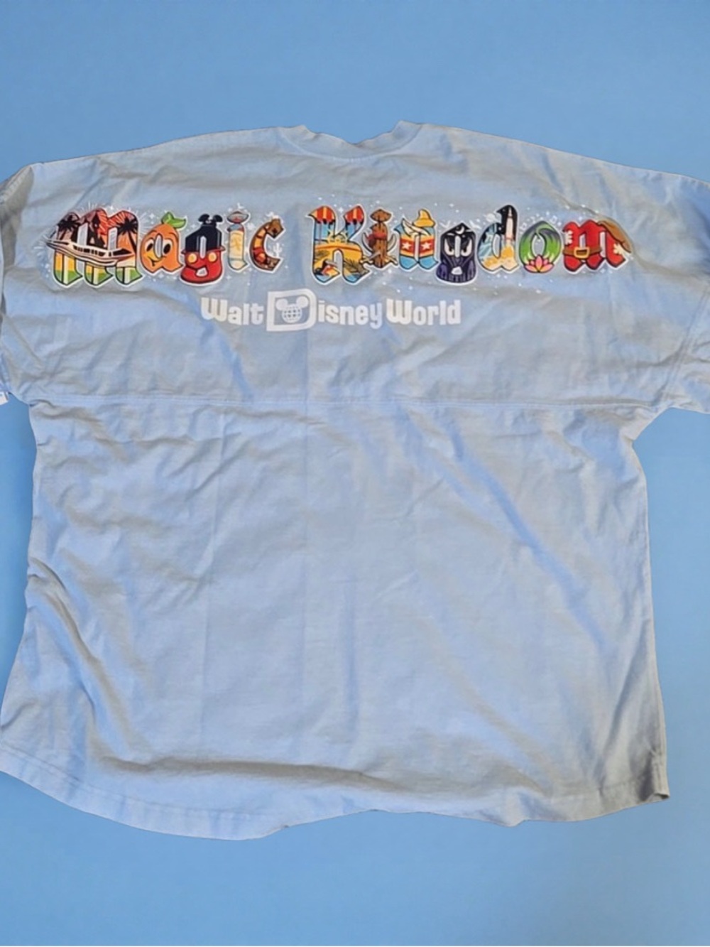 Disney Light Blue Magic Kingdom Graphic Tee
